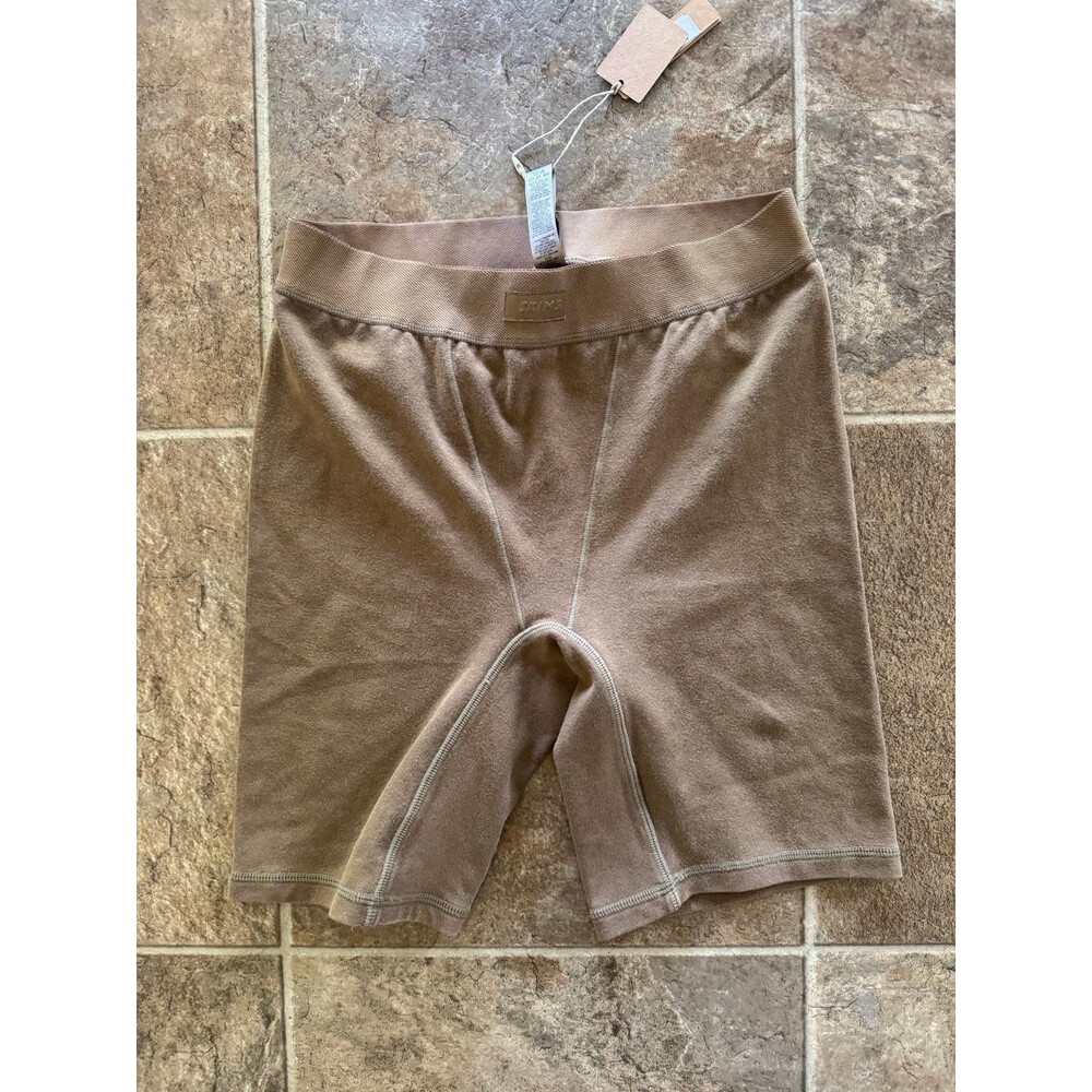 Skims Outdoor Seamed Bike Shorts Sepia Size Small - Picture 3 of 8